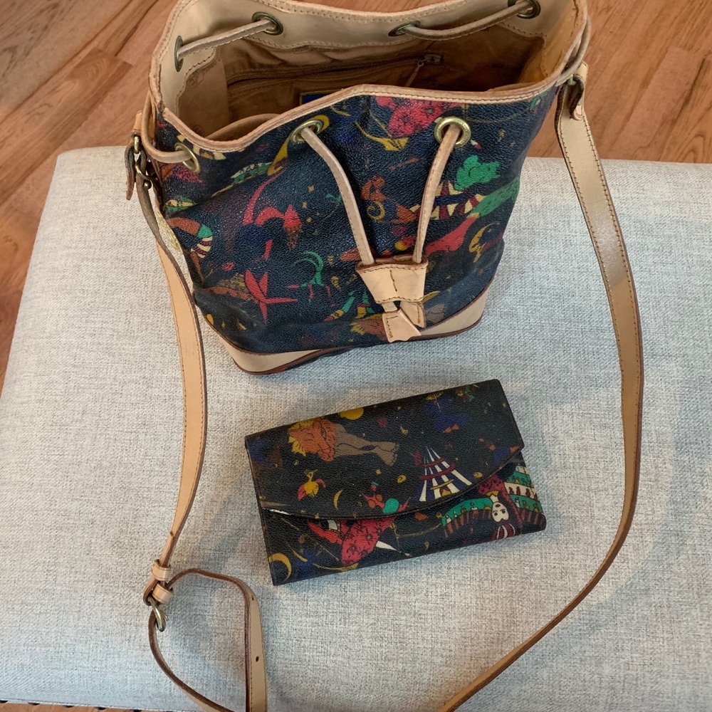 Piero Guidi Magic Circus bucket bag and wallet